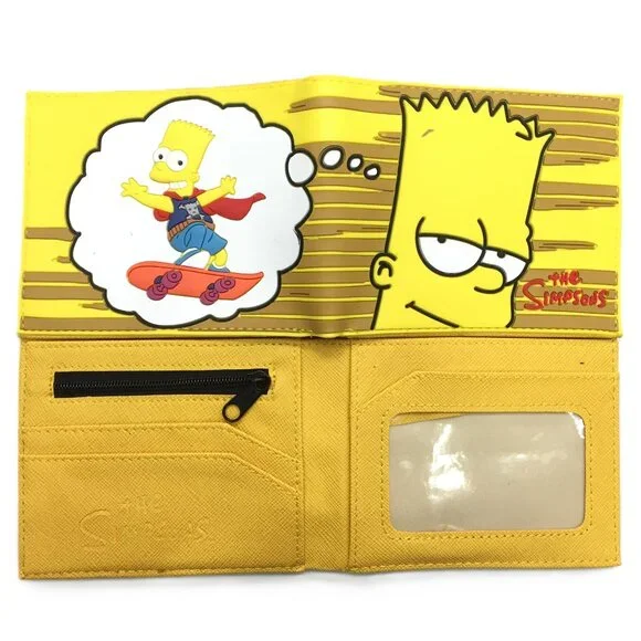 Bart Simpson The Simpsons Yellow Embossed Bifold Wallet - Picture 3 of 8